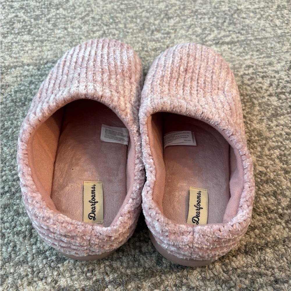 Dearfoams Soft Pink womens Slippers - Picture 4 of 5